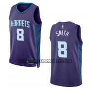 Canotte Charlotte Hornets Dennis Smith NO 8 Statement 2022-23 Viola