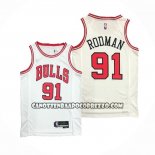 Canotte Chicago Bulls Dennis Rodman NO 91 Association 2021 Bianco