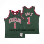 Canotte Chicago Bulls Derrick Rose NO 1 Mitchell & Ness 2008-09 Verde2
