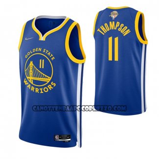 Canotte Golden State Warriors Klay Thompson NO 11 Icon 2022 NBA Finals Blu