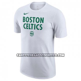 Canotte Manica Corta Boston Celtics Citta Bianco