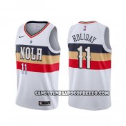 Canotte New Orleans Pelicans Jrue Holiday Earned Bianco