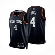 Canotte New York Knicks Derrick Rose NO 4 Select Series Nero