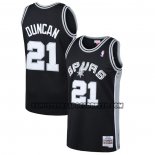 Canotte San Antonio Spurs Tim Duncan NO 21 Mitchell & Ness 1998-99 Nero2