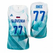 Canotte Slovenia Luka Doncic NO 77 Tokyo 2021 Bianco