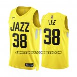 Canotte Utah Jazz Saben Lee NO 38 Icon 2022-23 Giallo