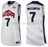 Canotte NBA USA 2012 Westbrook Bianco