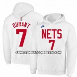 Felpa con Cappuccio Brooklyn Nets Kevin Durant Classic 2022-23 Bianco
