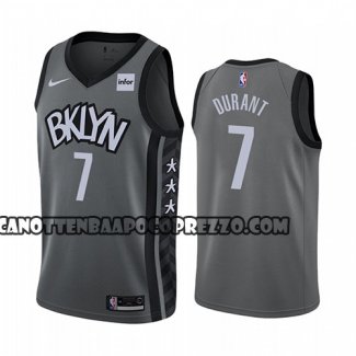 Canotte Brooklyn Nets Kevin Durant Statement 2019-20 Grigio