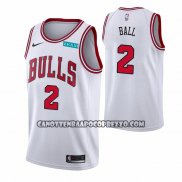 Canotte Chicago Bulls Lonzo Ball NO 2 Association 2021 Bianco