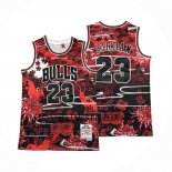 Canotte Chicago Bulls Michael Jordan NO 23 Mitchell & Ness Lunar New Year Rosso