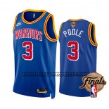 Canotte Golden State Warriors Jordan Poole NO 3 Classic 2022 NBA Finals Blu