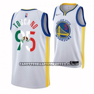 Canotte Golden State Warriors Juan Toscano-Anderson NO 95 2022 Slam Dunk Special Messico Edition Bianco