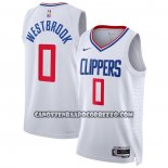 Canotte Los Angeles Clippers Russell Westbrook NO 0 Association 2022-23 Bianco