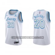 Canotte Los Angeles Lakers Mac Mcclung NO 20 Citta 2021-22 Bianco
