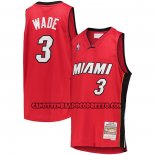 Canotte Miami Heat Dwyane Wade NO 3 Mitchell & Ness 2005-06 Rosso
