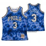 Canotte Philadelphia 76ers Allen Iverson No 3 Galaxy Blu