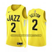 Canotte Utah Jazz Collin Sexton NO 2 Icon 2022-23 Giallo