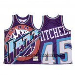 Canotte Utah Jazz Donovan Mitchell Mitchell & Ness Big Face Viola