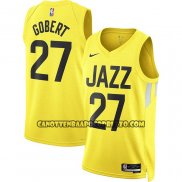 Canotte Utah Jazz Rudy Gobert NO 27 Icon 2022-23 Giallo