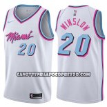 Canotte NBA Heat Justise Winslow Ciudad 2017-18 Bianco