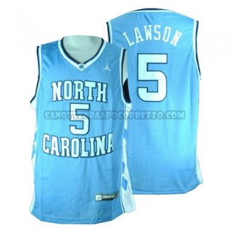 Canotte NBA NCAA North Carolina Lawson Blu