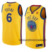 Canotte NBA Warriors Nick Young Ciudad 2017-18 Or