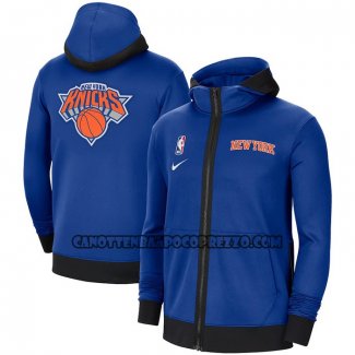 Felpa con Cappuccio New York Knicks Showtime Therma Blu
