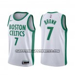 Canotte Boston Celtics Jaylen Brown Citta 2020-21 Bianco