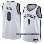 Canotte Brooklyn Nets James Webb Association 2017-18 Bianco