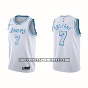 Canotte Los Angeles Lakers Carmelo Anthony NO 7 Citta 2020-21 Bianco