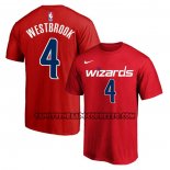 Canotte Manica Corta Washington Wizards Russell Westbrook Rosso