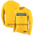 Canotte Manica Lunga Golden State Warriors Practice Performance 2022-23 Giallo