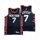 Canotte New York Knicks Carmelo Anthony NO 7 Citta Edition 2019-20 Blu