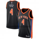 Canotte New York Knicks Derrick Rose NO 4 Citta 2022-23 Nero
