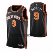 Canotte New York Knicks Rj Barrett NO 9 Citta 2021-22 Nero
