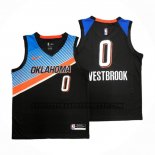 Canotte Oklahoma City Thunder Russell Westbrook NO 0 Citta 2020-21 Nero
