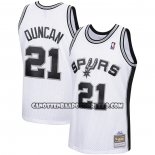 Canotte San Antonio Spurs Tim Duncan NO 21 Mitchell & Ness 1998-99 Bianco