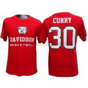 Canotte NBA Manica Corta Davidson College Curry Rosso