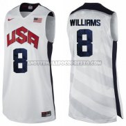 Canotte NBA USA 2012 Williams Bianco
