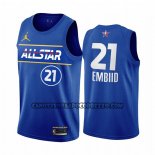 Canotte All Star 2021 Philadelphia 76ers Joel Embiid Blu