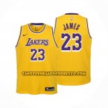 Canotte Bambino Los Angeles Lakers LeBron James NO 23 Icon 2022-23 Giallo