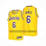 Canotte Bambino Los Angeles Lakers LeBron James NO 6 Icon 2022-23 Giallo