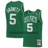 Canotte Boston Celtics Kevin Garnett NO 5 Hardwood Classics Throwback Verde