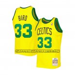 Canotte Boston Celtics Larry Bird NO 33 Mitchell & Ness 1985-86 Giallo