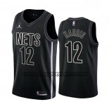 Canotte Brooklyn Nets Joe Harris NO 12 Statement 2022-23 Nero