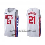 Canotte Brooklyn Nets Lamarcus Aldridge NO 21 Classic 2022-23 Bianco