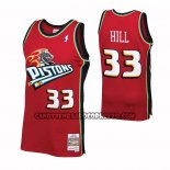 Canotte Detroit Pistons Grant Hill NO 33 Mitchell & Ness 1999-00 Rosso