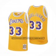 Canotte Los Angeles Lakers Kareem Abdul-jabbar NO 33 Mitchell & Ness 1984-85 Giallo