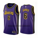 Canotte Los Angeles Lakers LeBron James NO 6 Statement 2022-23 Viola